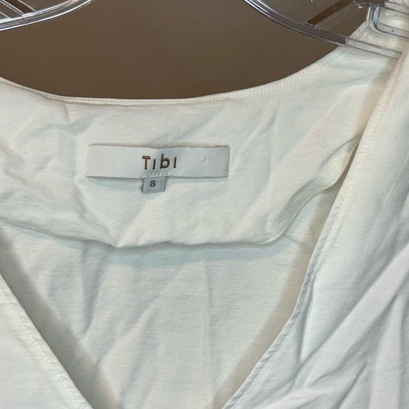 tibi viscose twill V Neck top Sz 8 Classic Minimalist Quite Luxury - Picture 6 of 6
